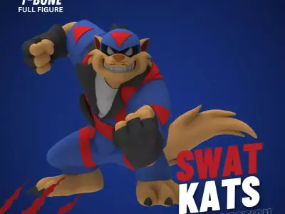 Swat Kats figures - TBone 3D print model