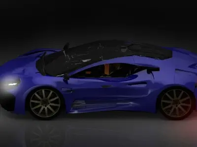 ROYAL-17 bugatti veyron wallpaper Free low-poly 3D model