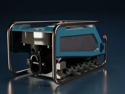 Sci-Fi Power Generator - box2 Low-poly 3D model