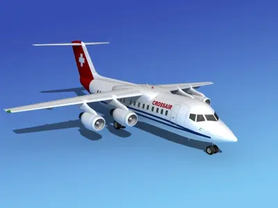 BAe 146-200 Crossair 3D model