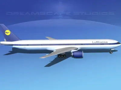 Boeing 777-300 MP Lufthansa 3D model