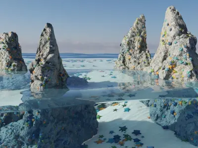 Starfish Variety Pack 1 Low-poly 3D model