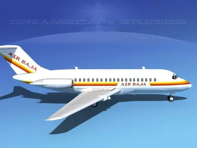 Doulgas DC-9-20 Air Baja 3D model