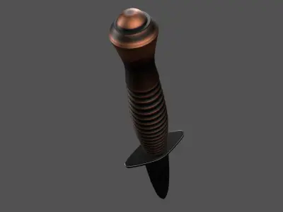 Fairbairn Sykes fighting knife Free low-poly 3D model