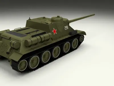 SU 100 Tank Destroyer 3D model