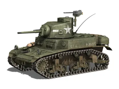 M3 Light Tank Stuart 3D model