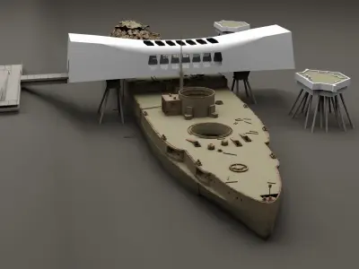 USS Arizona Memorial 3D model