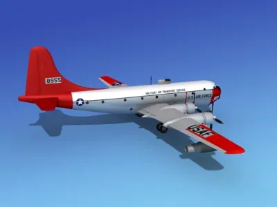Boeing C-97 Stratofreighter V05 3D model
