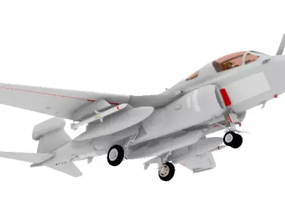 EA-6B Prowler Electronic Warfare Aircraft jet 3D print model