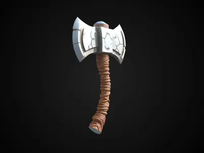Stylized Dwarf Sword - Crackjaw - Game Ready 3D model
