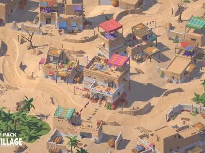 RPG Poly Pack - Desert Village Low-poly 3D model