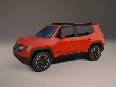 Jeep Renegade 2016 4X4 Low-poly 3D model