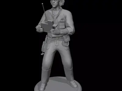 Doc Brown  Retro Sci-Fi STL 3D Print Collectible 3D print model