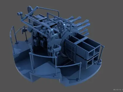 QF2 Mark VIII Chicago piano - Commercial license - 1-72 scale 3D print model