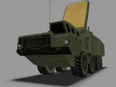 S300 Radar Low-poly 3D model
