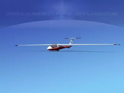 SZD-36 Cobra Glider V05 Low-poly 3D model