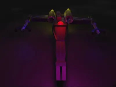 X-Wing From Star wars 3D model Free low-poly 3D model