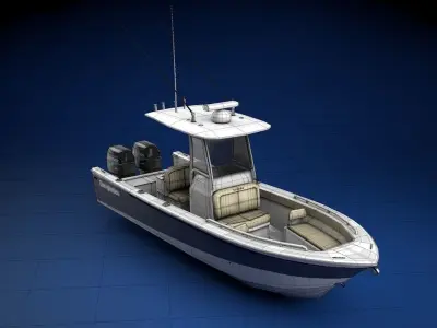 Everglades 273 Sport Fishing Boat Low-poly 3D model