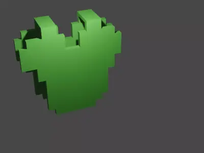 Minecraft Green Armor Free low-poly 3D model