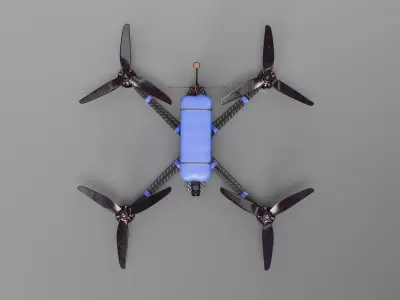 FPV Drone 7 Inches Low-poly 3D model