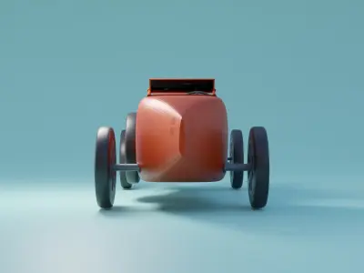 race car Low-poly 3D model