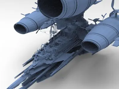 Sci-Fi Cargo ship 6 3D model