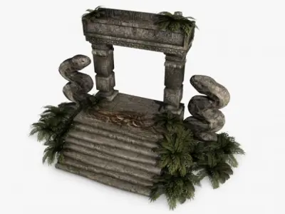 Ancient Jungle ruins 3D model