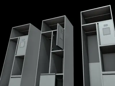 ROKA Personal Military Locker Low-poly 3D model