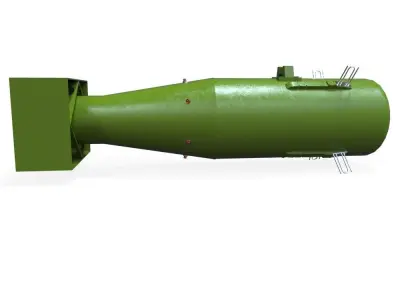 Atomic Bomb - Little Boy Low-poly 3D model