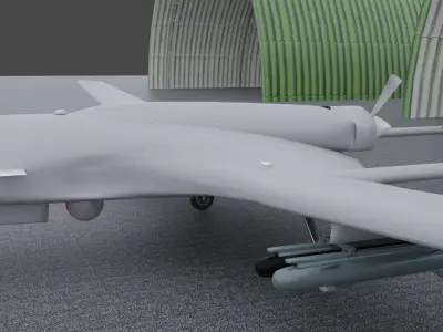 Bayraktar TB2 High detailed 3D model