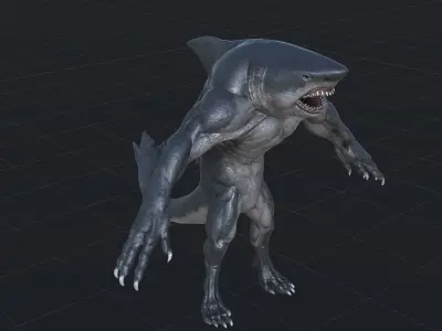 MutantShark shark Low-poly 3D model
