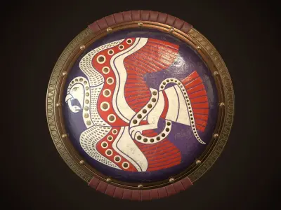 Hoplite Shield Bird Low-poly 3D model