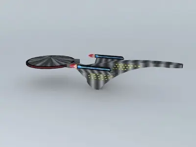 The USS Vanguard NX01 Starship Free 3D model