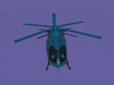 Chopper helicopter 3D model