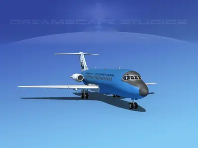 Douglas DC-9-15 Braniff 1 3D model