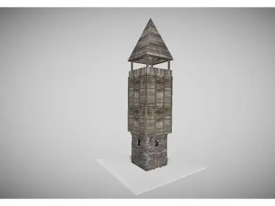 wooden tower 3D model