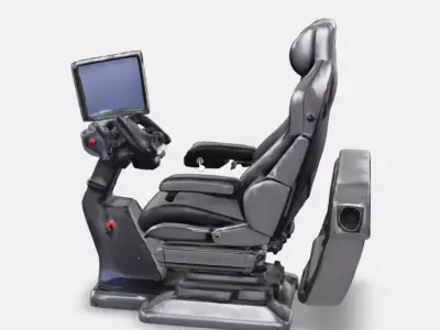 Modern Ergo Pilot Seat Low-poly 3D model