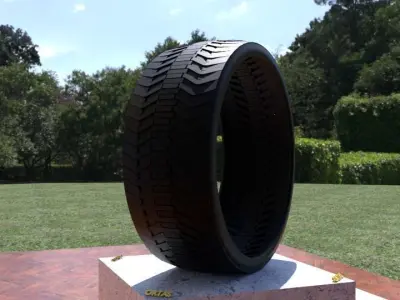 ORTAS TIRE NO 27 GAME READY Low-poly 3D model