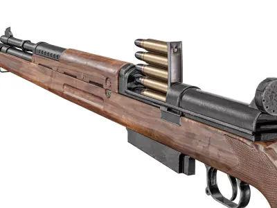 Brondby M37 Norwegian Rifle Low-poly 3D model