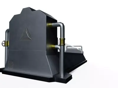 Sci-Fi Cryo Pod Chamber Low-poly 3D model