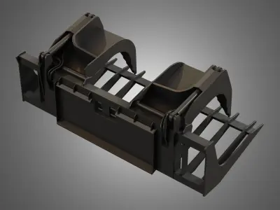 Log Fork - Spare Part for JCB Skid Steer Loader 3D model 3D model