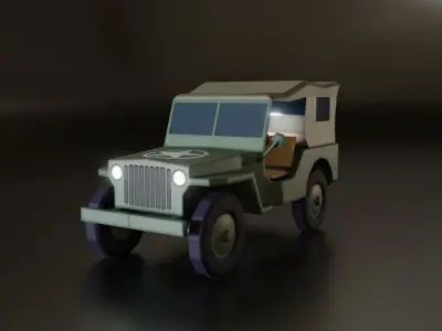 Military Veichles Pack Low-poly 3D model