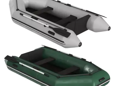 Inflatable boat 2 3D model