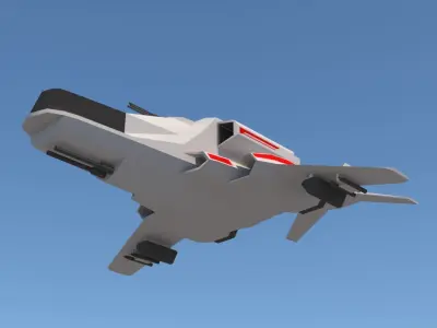 Spaceship CYS-1603 Low-poly 3D model