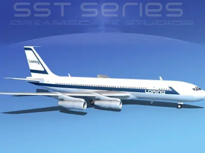 Boeing 707-320 SS loring Air Charter 3D model