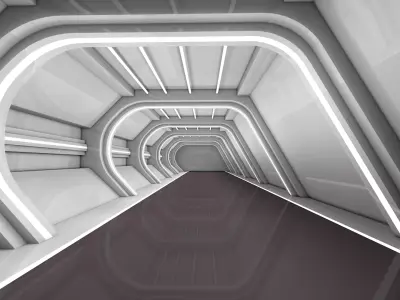 Corridor Interior 3D model 3