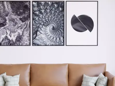 scandinavian living room Free low-poly 3D model