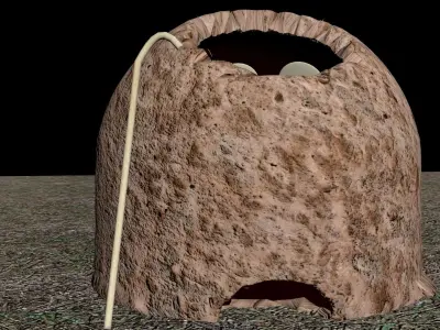 stone oven tandoor 3D model