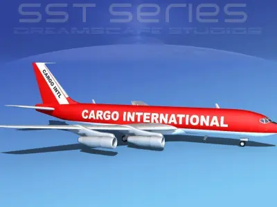 Boeing 707-320 SS Cargo Intl 3D model