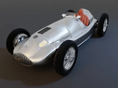 Mercedes-Benz W165 1939 Realistic of Classic Grand Prix Car 3D model